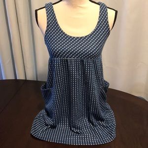 Blue Checkered Heavy Tank with Front Pockets